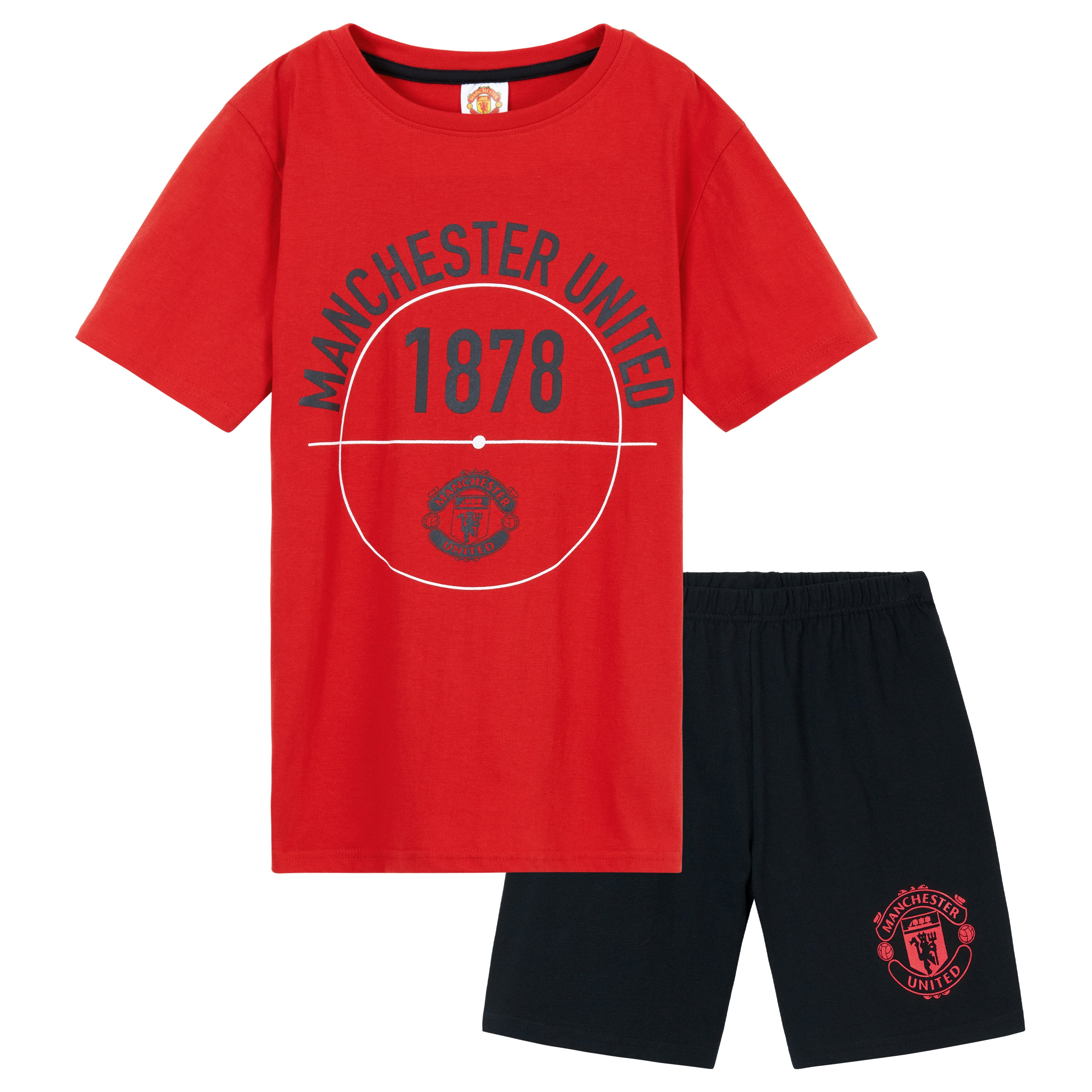 Get Trend Pyjamas for Boys Teens Short Football PJs Set Breathable Nightwear Loungewear - Get Trend