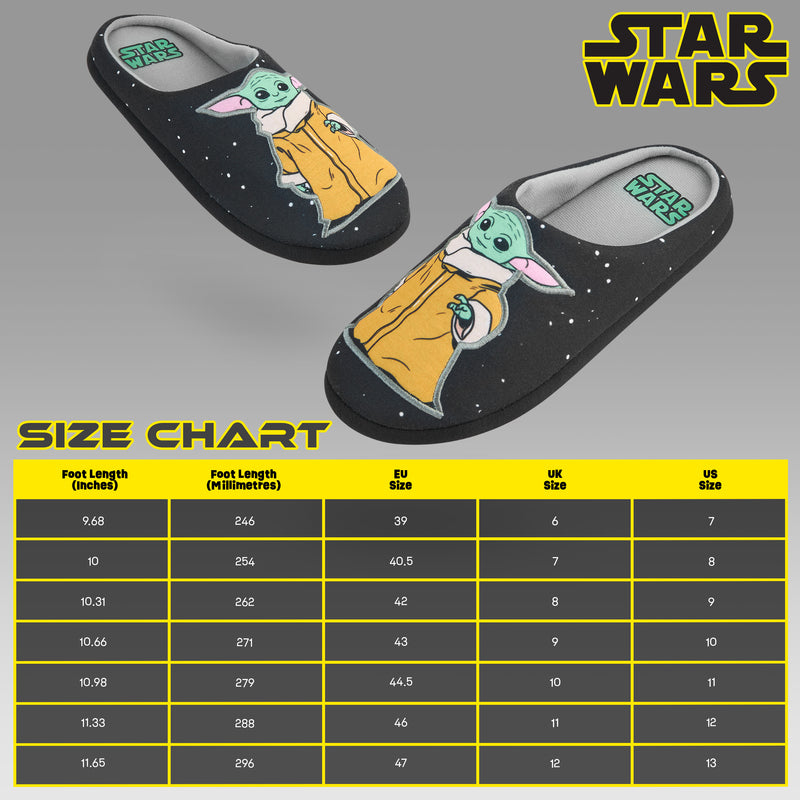 Disney Men's Slippers - Baby Yoda House Shoes