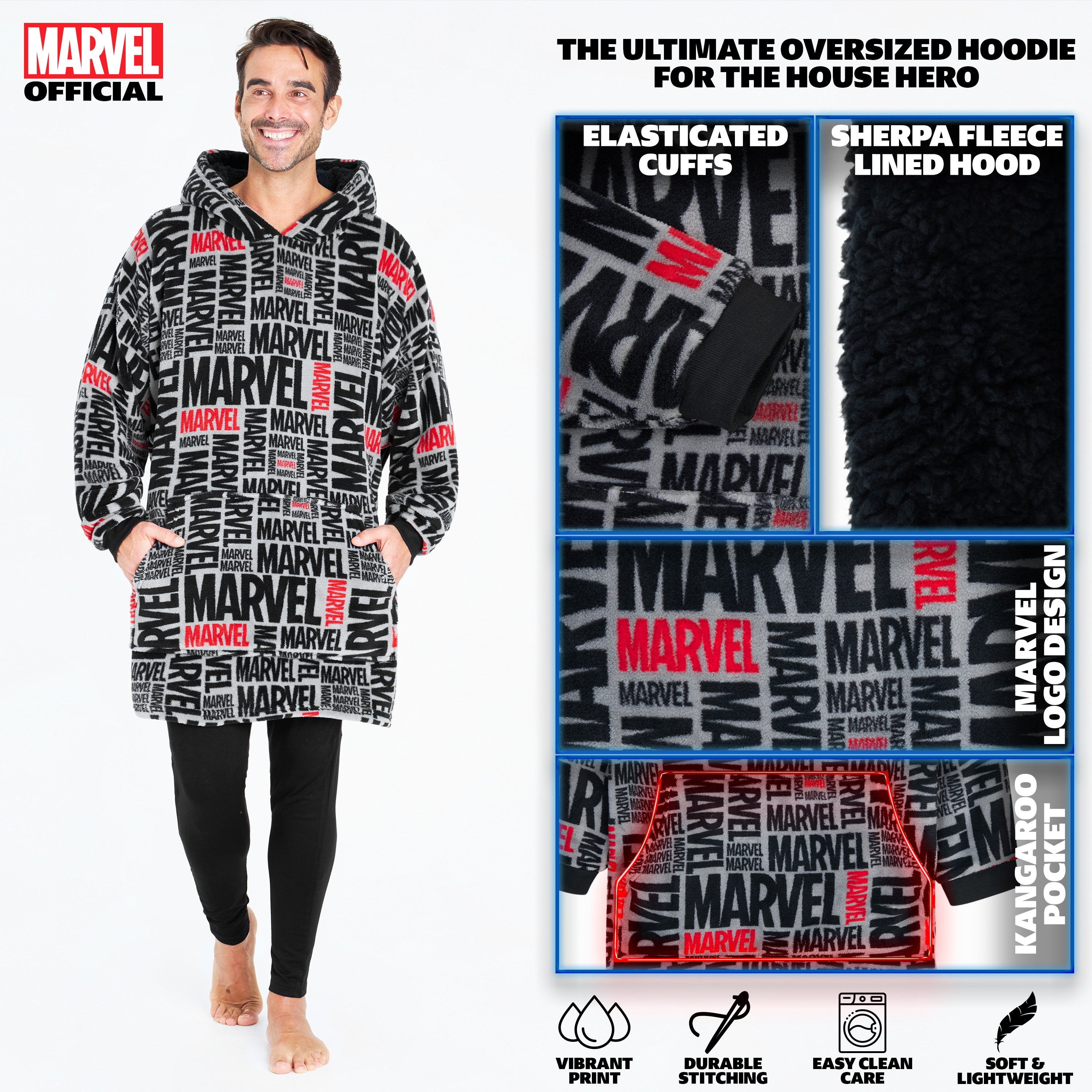 Marvel Oversized Hoodie Blanket for Men - Get Trend