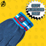 Marvel Beanie Hat Scarf and Gloves Set Kids - Avengers 3 Piece Winter Set - Get Trend