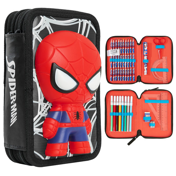 Marvel Pencil Case with Stationery Included, Spiderman Pencil Case - Get Trend