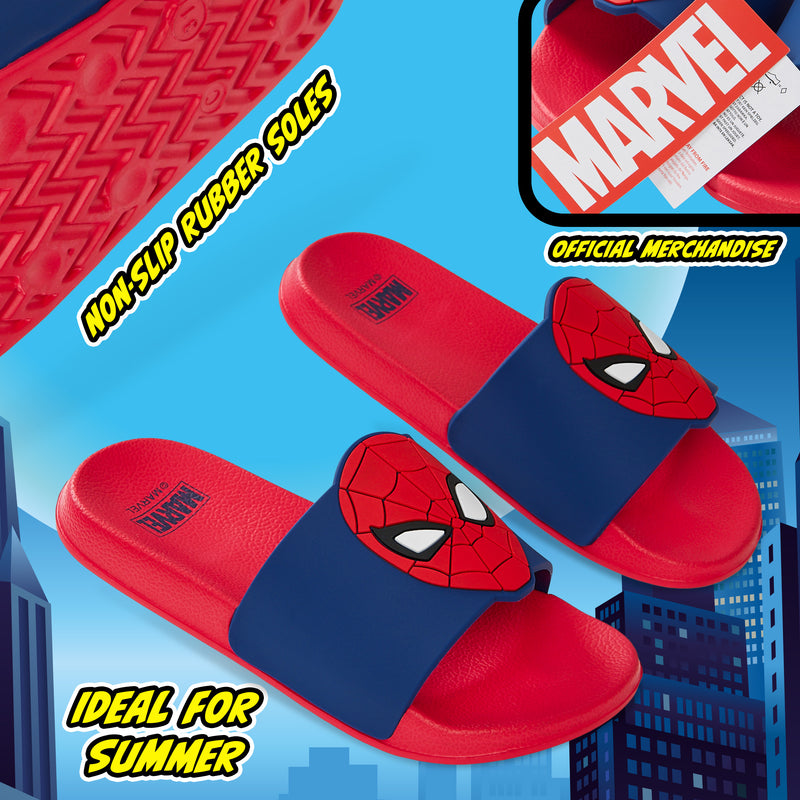 Marvel Boys Sliders Spiderman Kids Beach Shoes, Boys Sliders