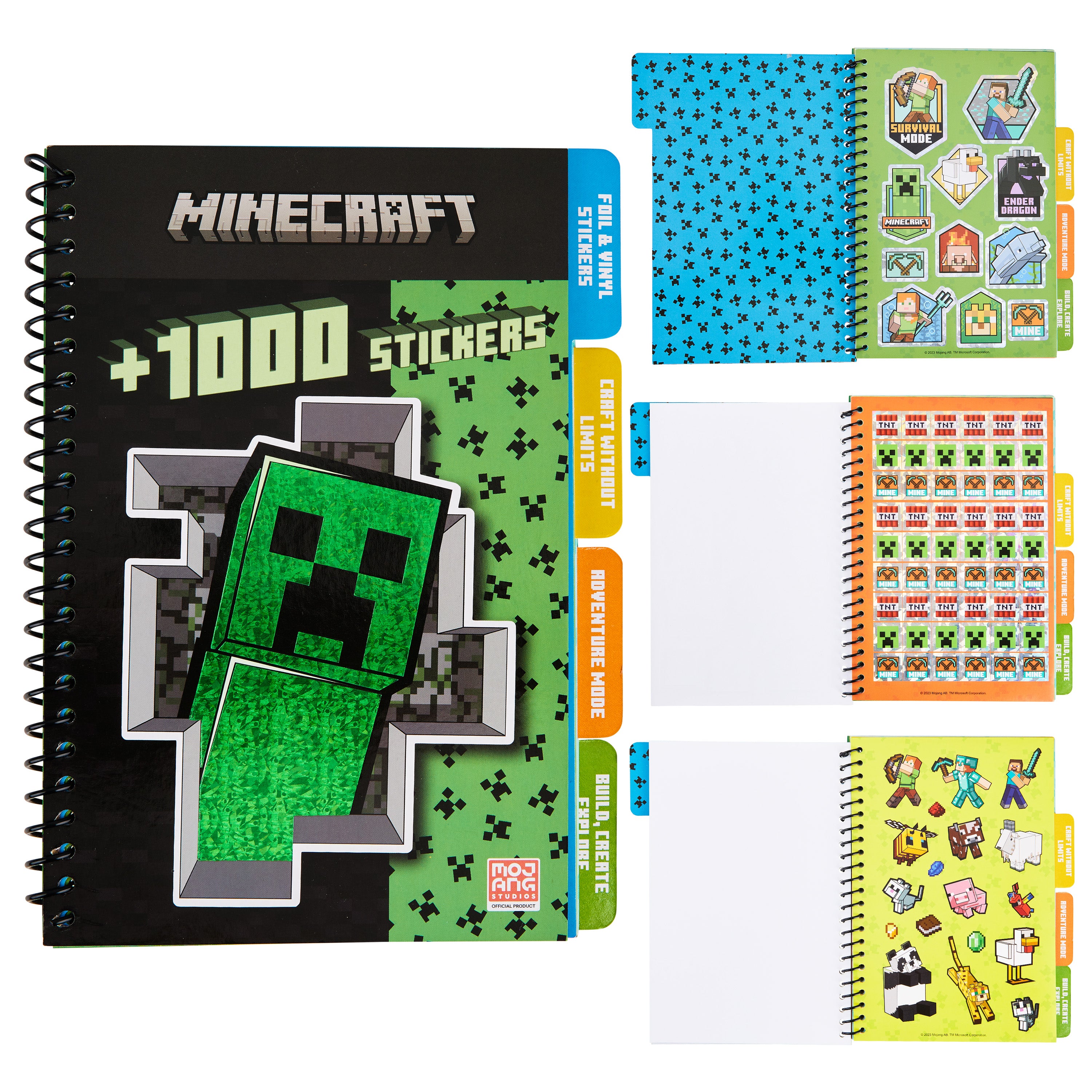 Minecraft Sticker Book for Kids with with 28 Sheets and 1000 Stickers - Get Trend