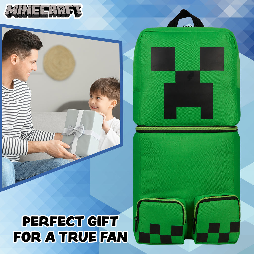 Minecraft Rucksacktnt Minecraft Children's Backpacks for Boys, Creeper Green Rucksack for sale