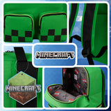 Minecraft Children's Backpacks for Boys, Creeper Green Rucksack - Get Trend