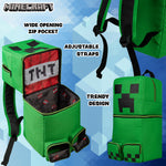 Minecraft Children's Backpacks for Boys, Creeper Green Rucksack - Get Trend