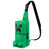 Minecraft Crossbody Bag for Boys Teens Creeper Sling Bag with Compartments