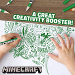 Minecraft Colouring Pencils Set for Kids 72 Pencils Colouring Box Creeper Design - Get Trend