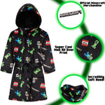 Minecraft Dressing Gown for Boys, Fluffy Fleece Bathrobe Kids Teens - Get Trend