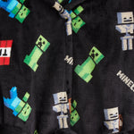 Minecraft Dressing Gown for Boys, Fluffy Fleece Bathrobe Kids Teens - Get Trend