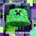 Minecraft Bucket Hat  for Boys - Eat, Sleep, Repeat Bucket Hat for Kids - Get Trend