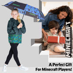 Minecraft Umbrella Kids Clear Dome Folding Umbrella Boys and Girls Travel - Get Trend