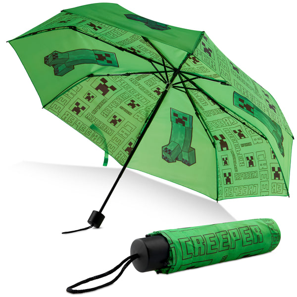 Minecraft Umbrella Kids Clear Dome Folding Umbrella Boys and Girls Travel Telescopic Stick Umbrella - Get Trend