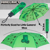 Minecraft Umbrella Kids Clear Dome Folding Umbrella Boys and Girls Travel Telescopic Stick Umbrella - Get Trend