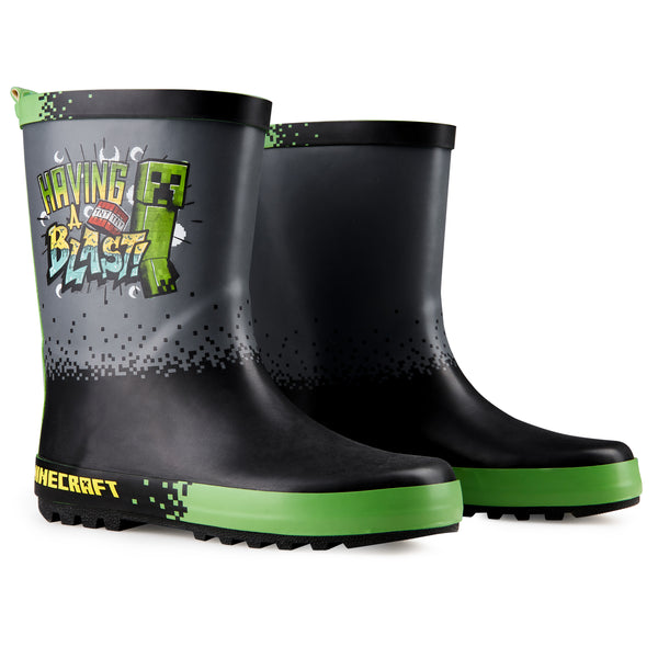 Minecraft Kids Wellies, Gamer Wellington Boots for Boys and Girls - Get Trend