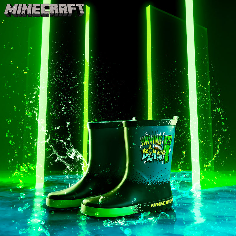 Minecraft Kids Wellies, Gamer Wellington Boots for Boys and Girls