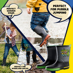 Minecraft Kids Wellies, Gamer Wellington Boots for Boys and Girls - Get Trend