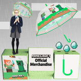 Minecraft Stick Umbrella for Kids, Transparent Clear Dome with J-Shaped Handle