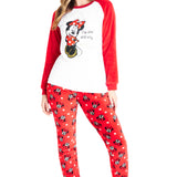 Minnie Mouse Womens Pyjamas, Loungewear and Fluffy Socks Stitch Gift Set 4