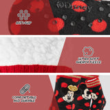 Disney Sock Slippers for Women and Teenagers Fleece Non Slip One Size Minnie Mouse Gifts for Women