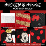 Disney Sock Slippers for Women and Teenagers Fleece Non Slip One Size Minnie Mouse Gifts for Women