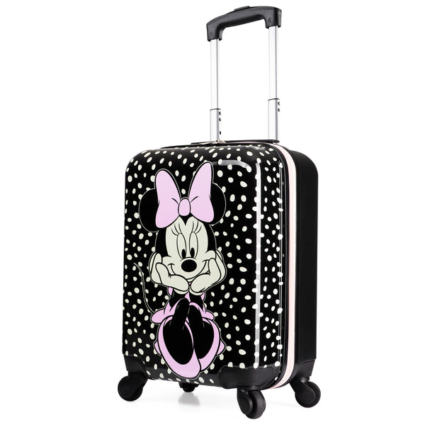 Disney Carry On Suitcase for Kids, Minnie Mouse Cabin Bag with Wheels - Get Trend