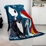 Disney The Nightmare Before Christmas Soft Fleece Bed Blanket, 150 x 130cm (Multi)