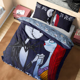 Disney Stitch Duvet Cover and Pillowcase Set Kids Teens Bedding Bedroom Accessories - Double (Black Jack Sally Double)