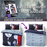 Disney Stitch Duvet Cover and Pillowcase Set Kids Teens Bedding Bedroom Accessories - Double (Black Jack Sally Double)