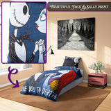 Disney Stitch Duvet Cover and Pillowcase Set Kids Teens Bedding Bedroom Accessories - Single (Black Jack Sally Single)