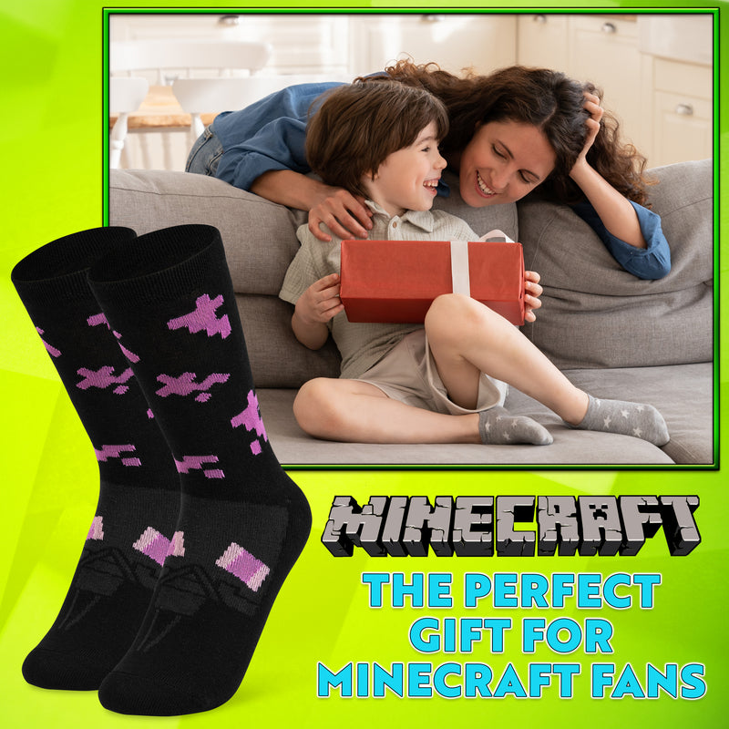 Minecraft Boys Socks  5 Pack - Cotton-Rich Socks - Get Trend