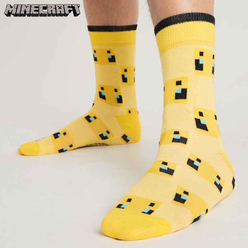 Minecraft Mens Socks Pack of 5 Calf Socks for Men