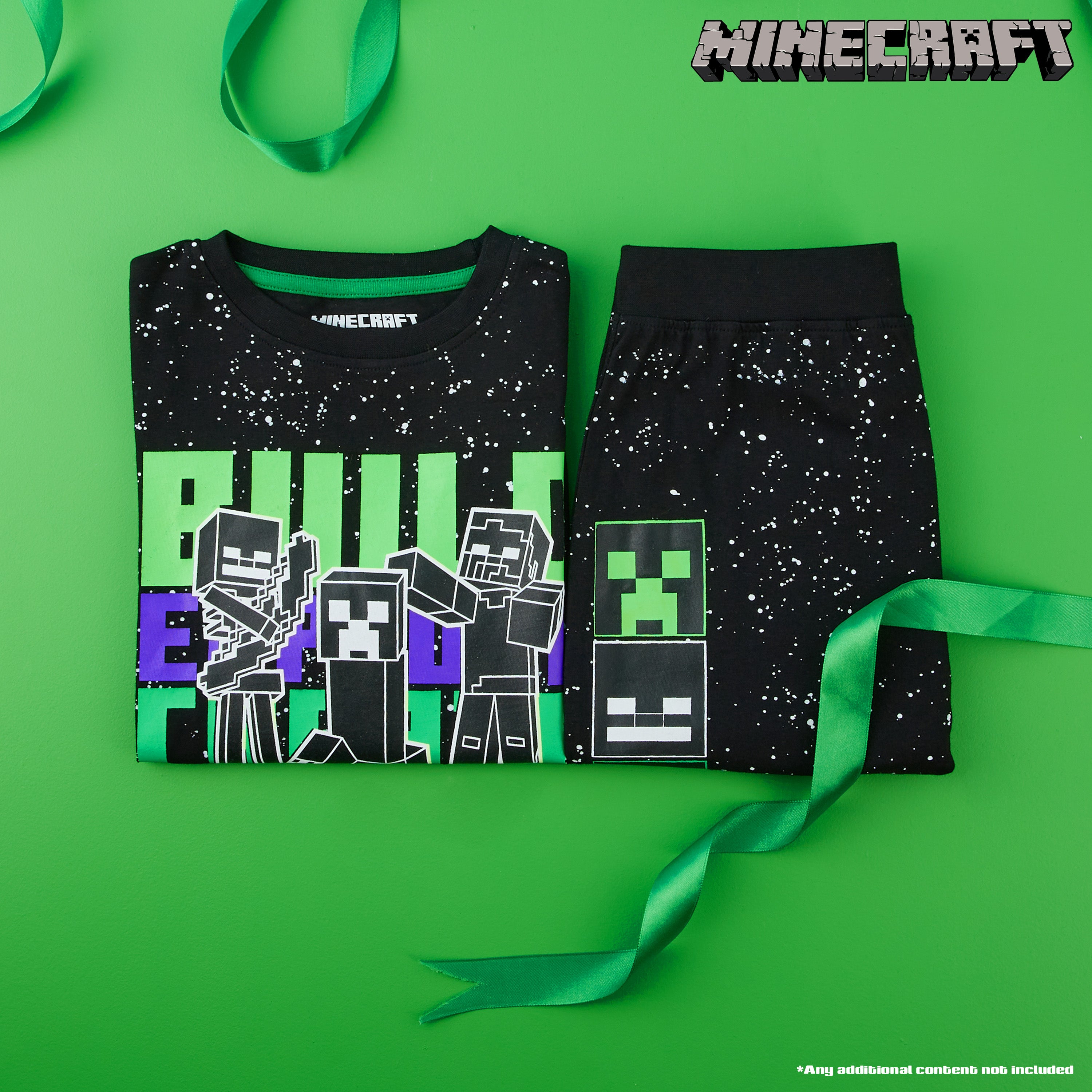 Minecraft Boys Pyjama Set, T-Shirt and Bottoms Set for Boys - Get Trend