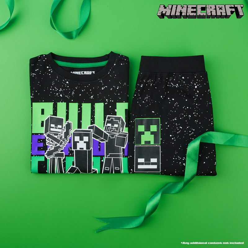 Minecraft Boys Pyjama Set, T-Shirt and Bottoms Set for Boys