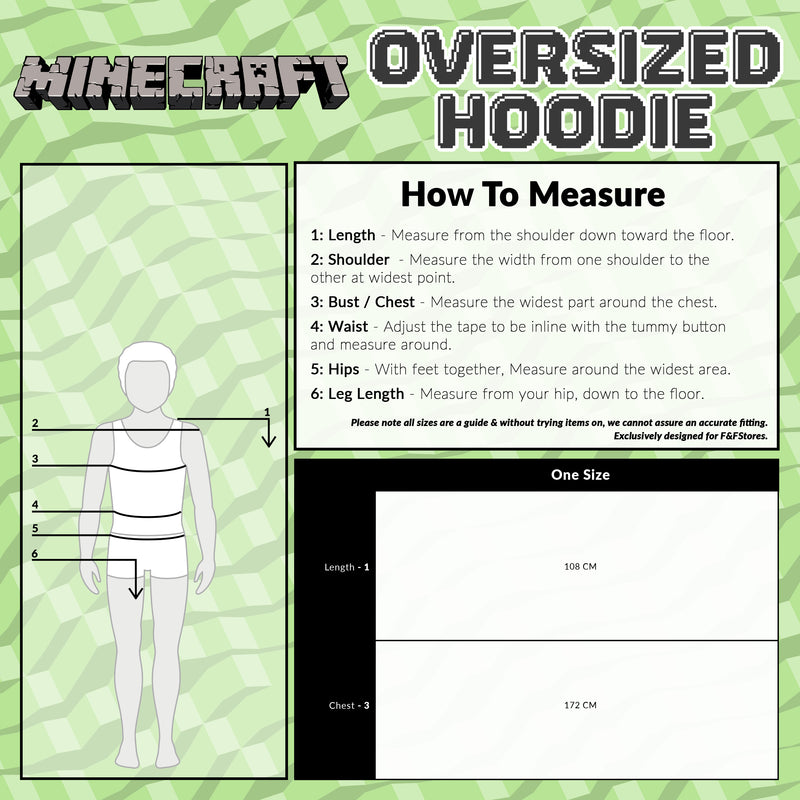 Minecraft Fleece Hoodie Blanket for Kids - Black/Green