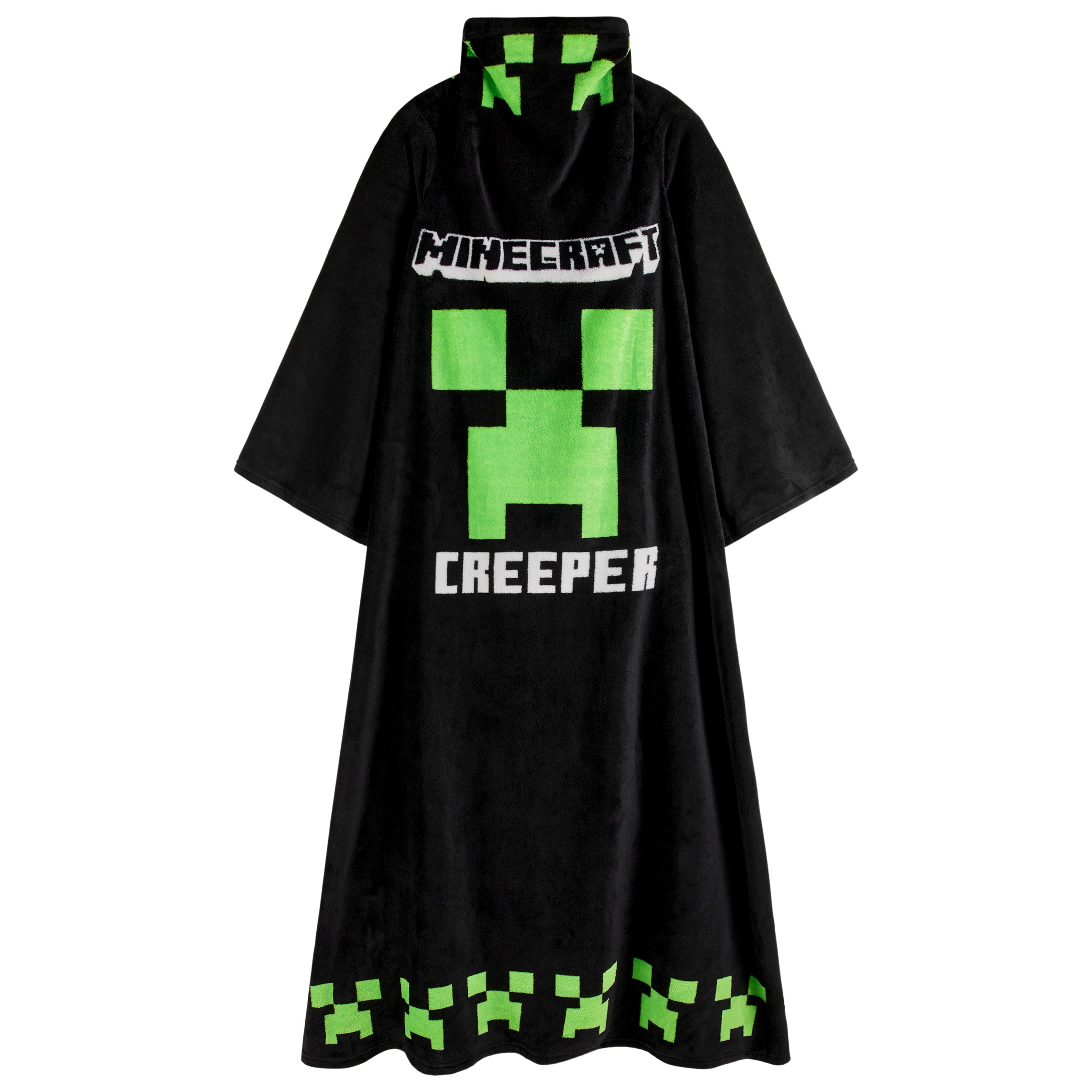 Minecraft Wearable Blanket for Kids and Teenagers - Black - Get Trend