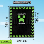 Minecraft Wearable Blanket for Kids and Teenagers - Black - Get Trend