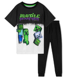 Minecraft Boys Pyjamas Set, Minecraft T-Shirt and Bottoms Pyjamas Set - Get Trend