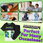 Minecraft Boys Pyjamas Set, Minecraft T-Shirt and Bottoms Pyjamas Set - Get Trend