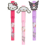 Hello Kitty Ballpoint Pens 3 pcs Writing Pen Set with Character Toppers, Cute Stationery