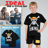 One Piece Boys Short Pyjamas Set, Breathable Lounge Wear - Anime Gifts