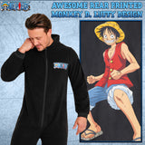 One Piece Adult Onesie for Men Teenagers Hooded Fleece Onesies For Men