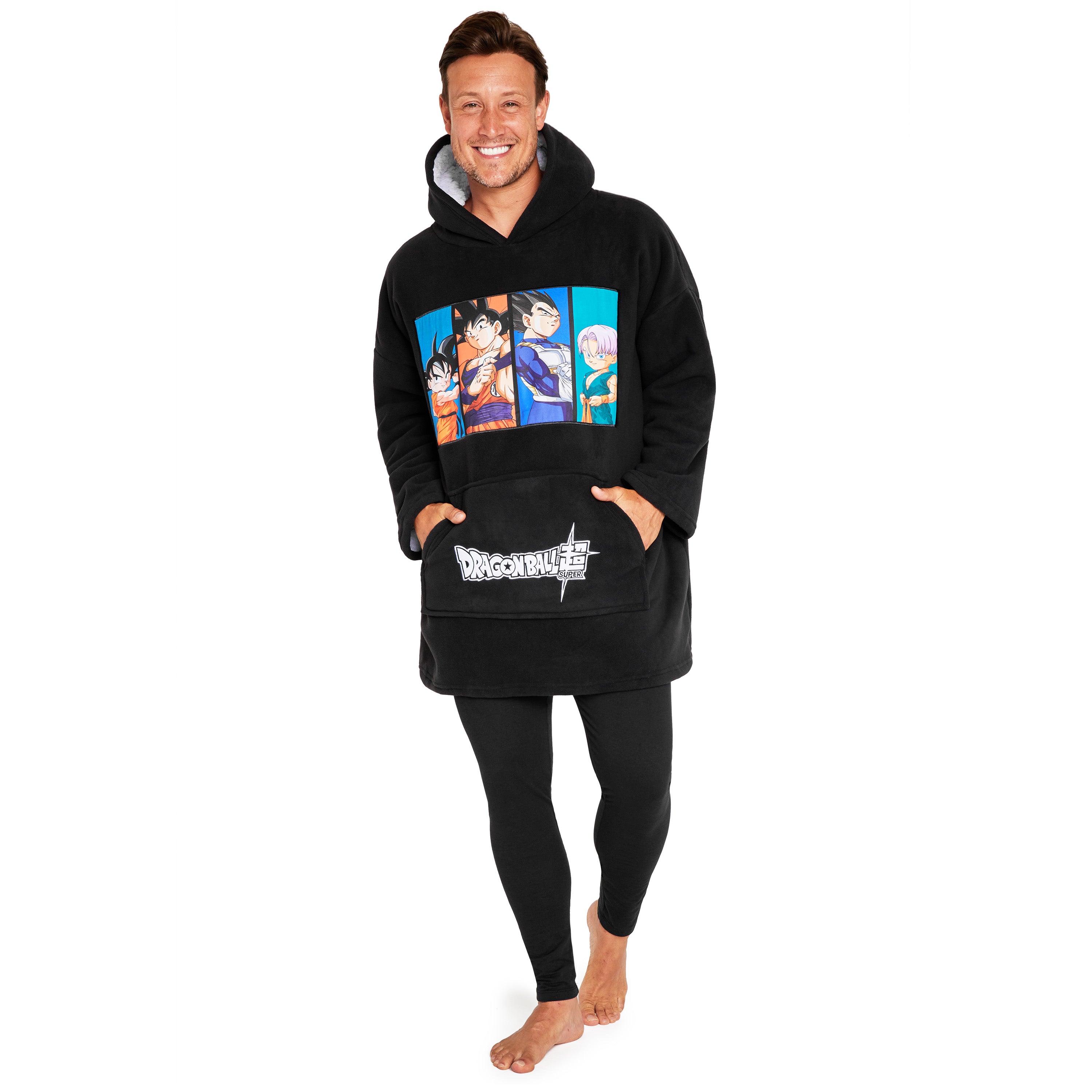 Dragon Ball Z Blanket Hoodie for Men and Teenagers - Cosy Oversized Fleece Hoodie - Get Trend