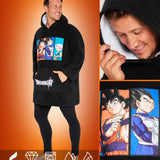 Dragon Ball Z Blanket Hoodie for Men and Teenagers - Cosy Oversized Fleece Hoodie - Get Trend