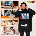Dragon Ball Z Blanket Hoodie for Men and Teenagers - Cosy Oversized Fleece Hoodie - Get Trend