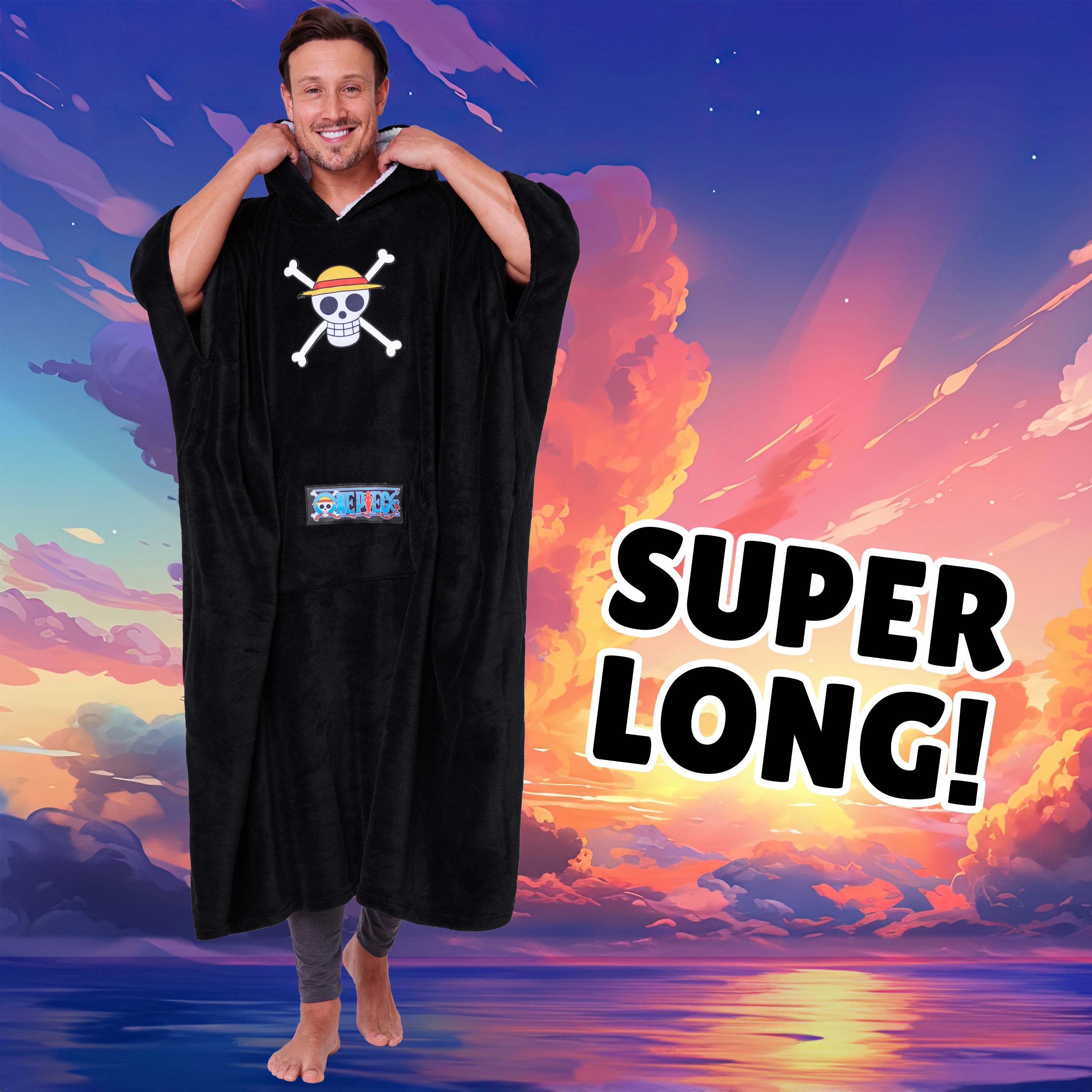 One Piece Hoodie Blanket for Adults and Teenagers Cosy Oversized Wearable Blanket - Get Trend