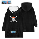 One Piece Fleece Hoodie Blanket for Boys & Teenagers - Get Trend