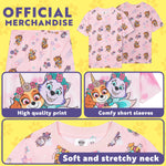 Paw Patrol PJs for Girls Pack of 2 Short Sleeve Pyjamas Set for Kids Toddlers Everest Skye Lounge Sets Nightwear Soft Comfy Sleepwear Gifts for Girls - Get Trend