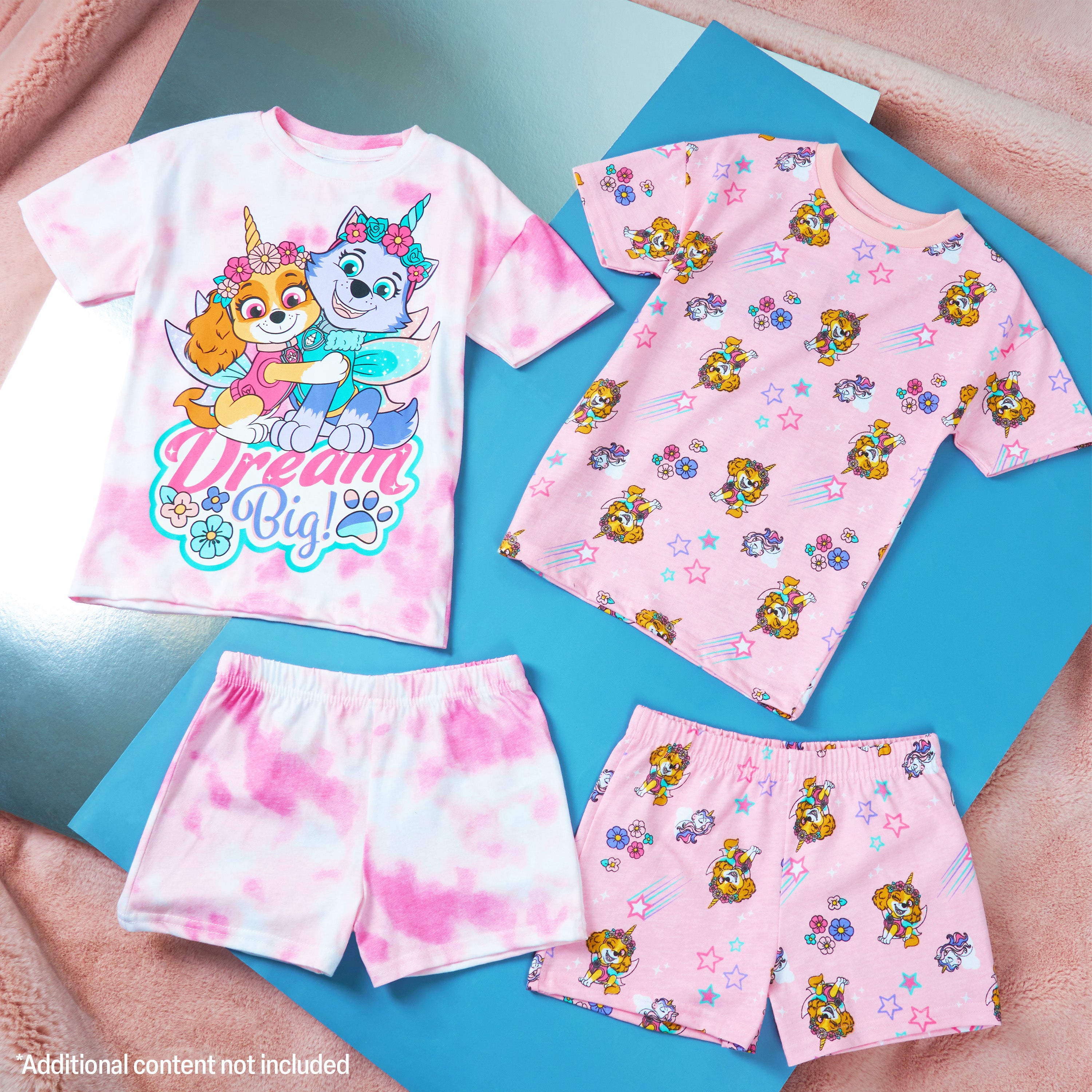 Paw Patrol PJs for Girls Pack of 2 Short Sleeve Pyjamas Set for Kids Toddlers Everest Skye Lounge Sets Nightwear Soft Comfy Sleepwear Gifts for Girls - Get Trend