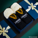 Guinness Gifts for Men Slipper Socks, Warm Fluffy Non Slip Bed Socks Gifts for Boyfriend Husband Irish Gifts